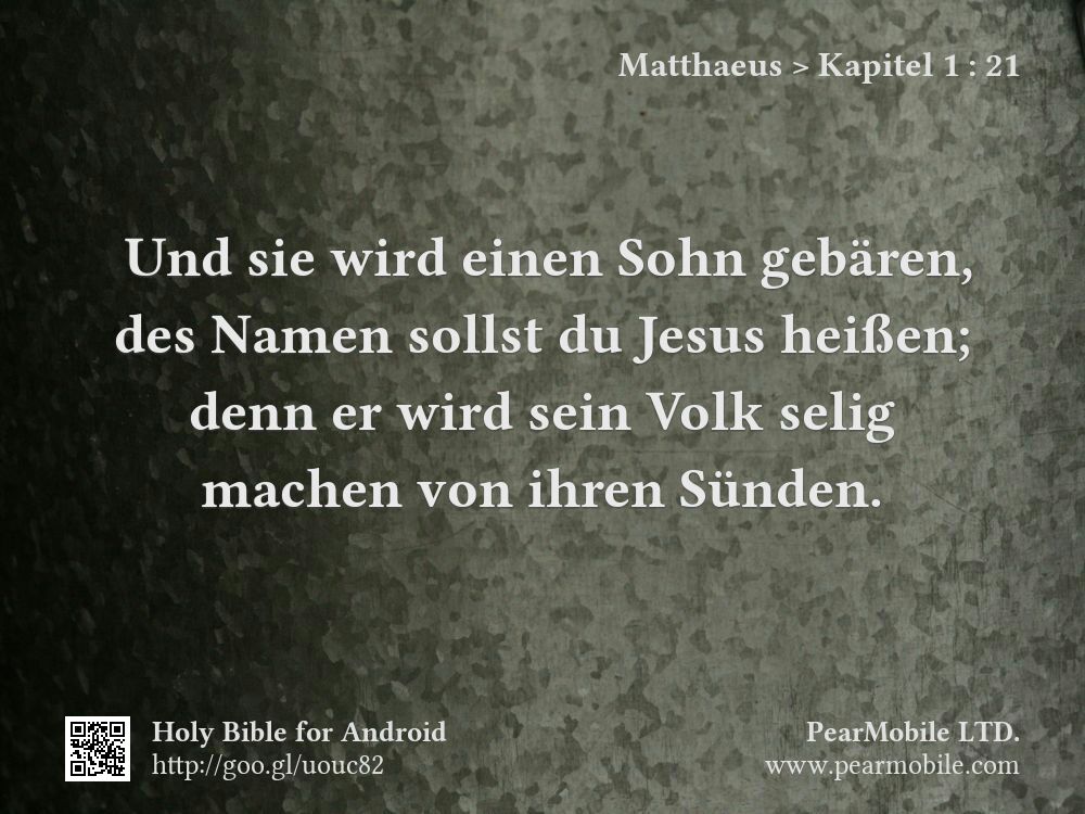 Matthaeus, Kapitel 1:21